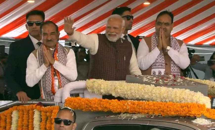 To celebrate the one-year anniversary of the Bhajanlal government, PM Narendra Modi came to Jaipur